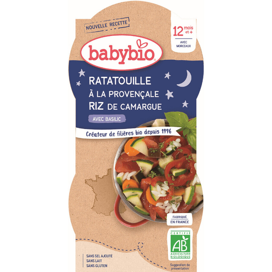 Babybio Menü Gute Nacht Ratatouille mit Reis 2 x 200 g