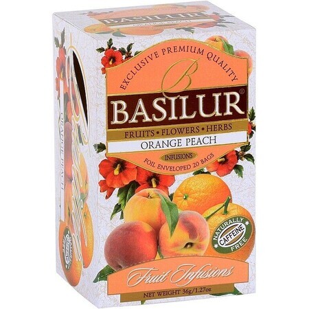 Basilur Fruit Orange Pêche Thé 20 x 1.8 g