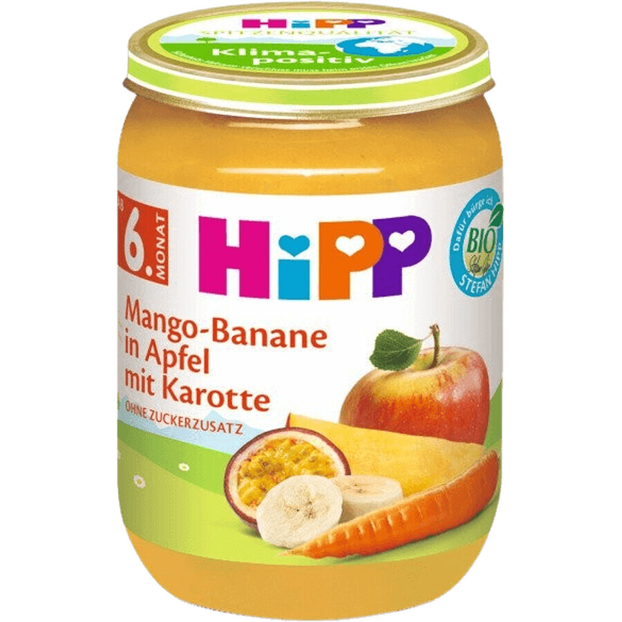 HiPP Organic Apple avec banane, mangue et carotte à partir de 6 mois 190 g