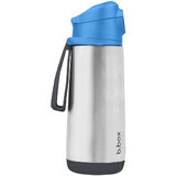 B. box Sport-Trinkthermoskanne, blau/grau 500 ml