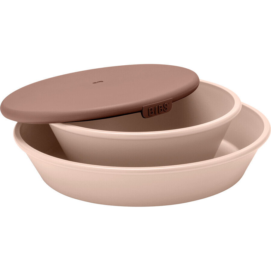 BIBS plato y bol con tapa - Blush 3 pzs