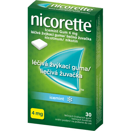 Nicorette Icemint Gum 4mg medicinal chewing gum 30 pieces