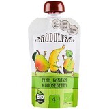 Rudolfs Bio-Fruchtsnacks glutenfrei Birne, Banane, schwarze Johannisbeere 110 g