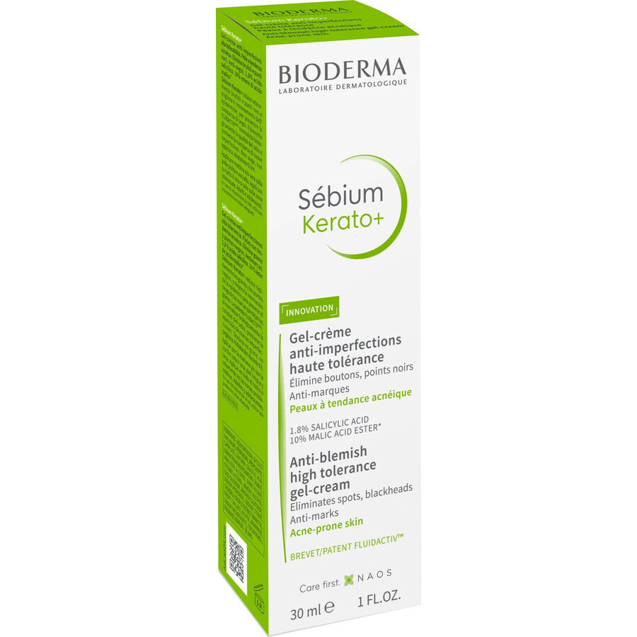 Bioderma Sébium Kerato+ gel-crema ad alta tolleranza per l'acne 30 ml