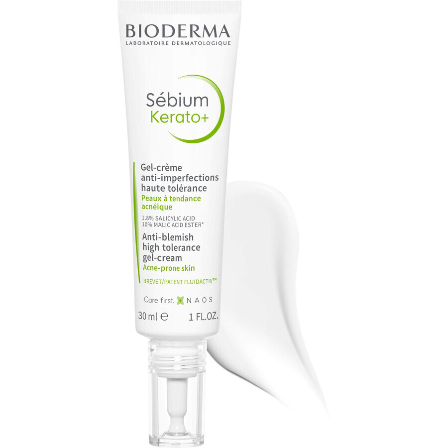 Bioderma Sébium Kerato+ gel-crema ad alta tolleranza per l'acne 30 ml