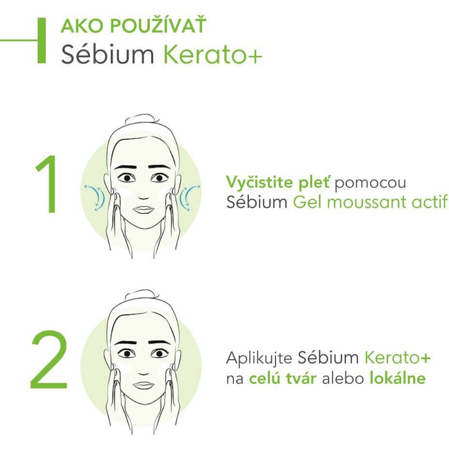 Bioderma Sébium Kerato+ gel-crema ad alta tolleranza per l'acne 30 ml