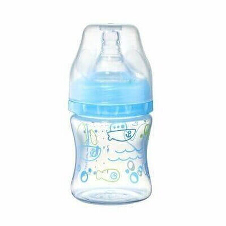 BabyOno Bottiglia anticolica classic blu 0m+ 120 ml