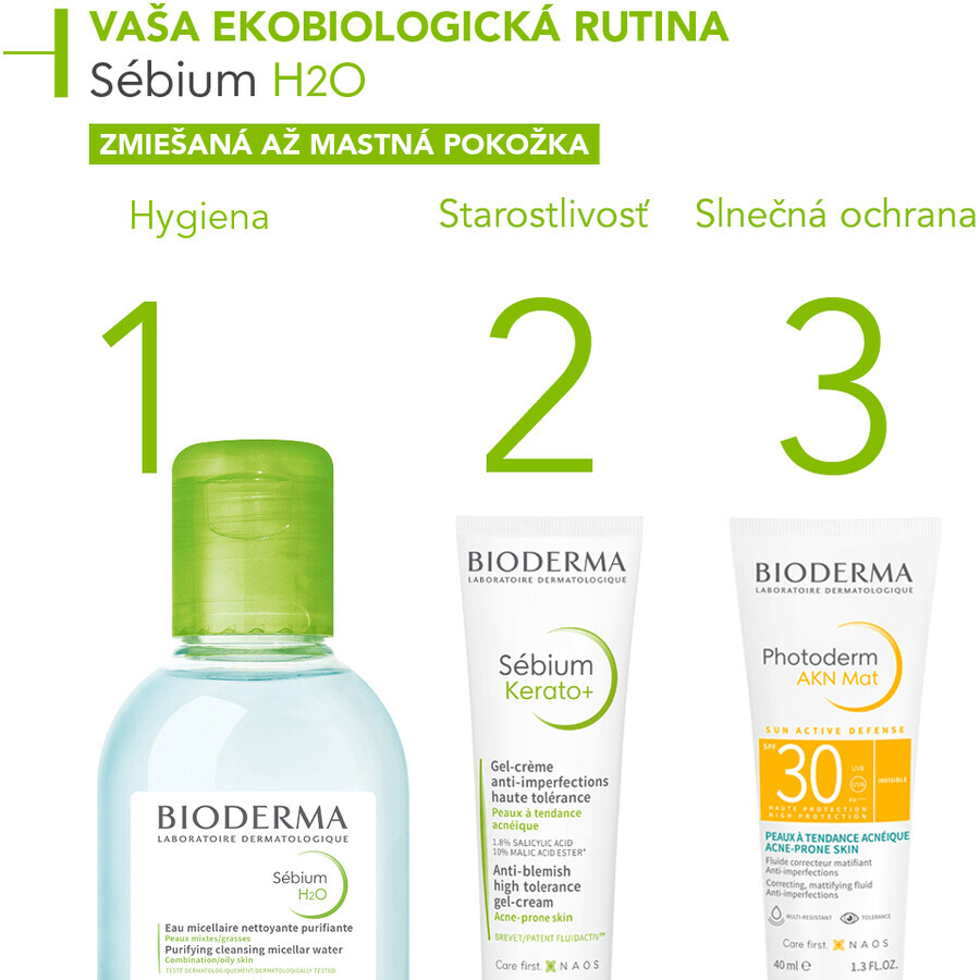 Bioderma Sébium H2O mizellares Wasser für fettige Haut und Akne 100 ml