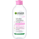 Garnier Skin Naturals Agua limpiadora micelar 3 en 1 para pieles sensibles, 400 ml