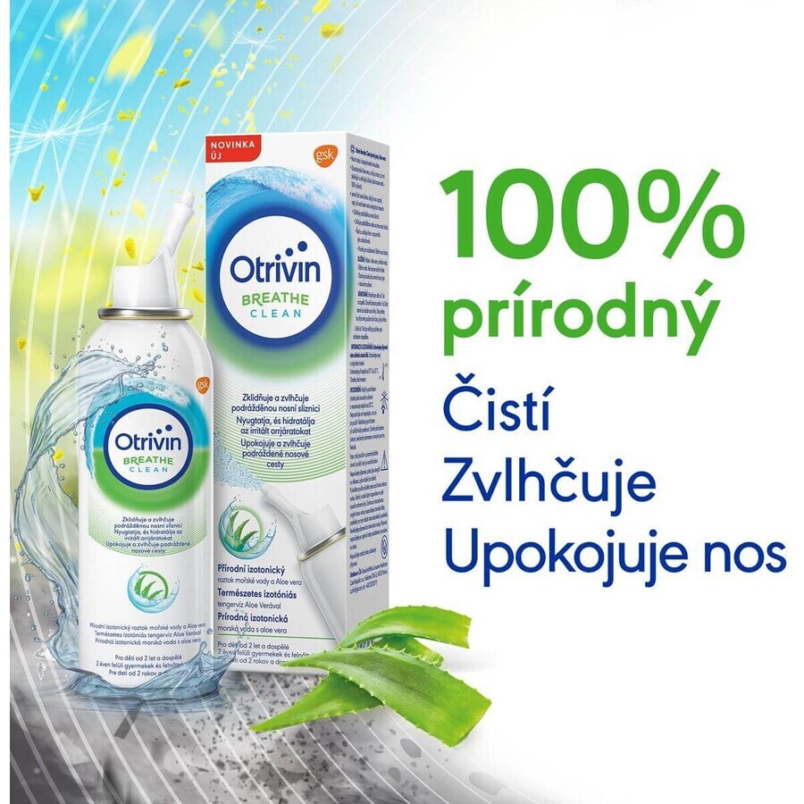 Otrivin Breathe Clean Aloe vera isotonic sea water for nasal cleansing 100 ml