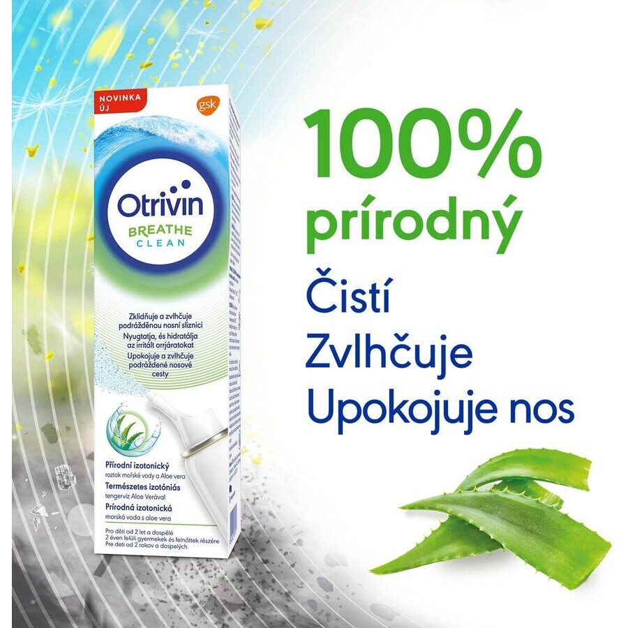 Otrivin Breathe Clean Aloe vera isotonic sea water for nasal cleansing 100 ml