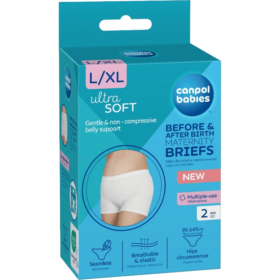 Canpol baby's Zwangerschaps- en postpartumslip 2in1 L/XL 2 stuks