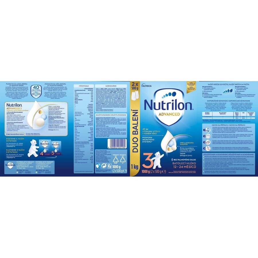 Nutrilon 3 toddler milk infant formula powder 1000 g