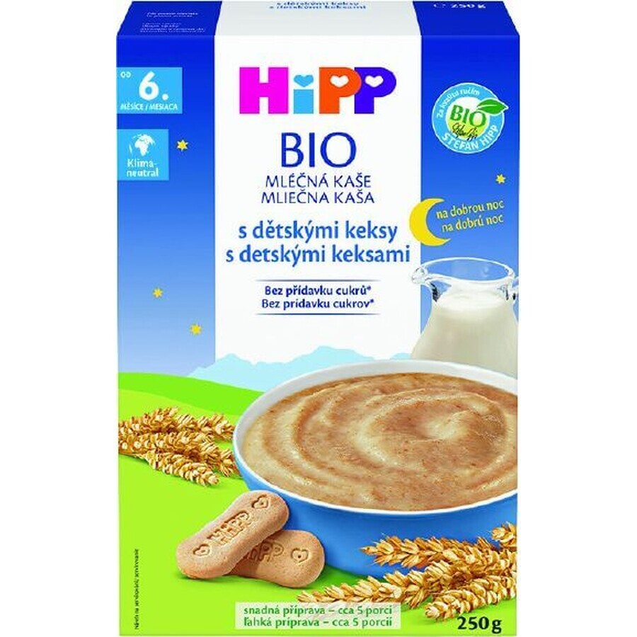 HiPP BIO Bouillie de nuit pour bébés avec biscuits 250 g