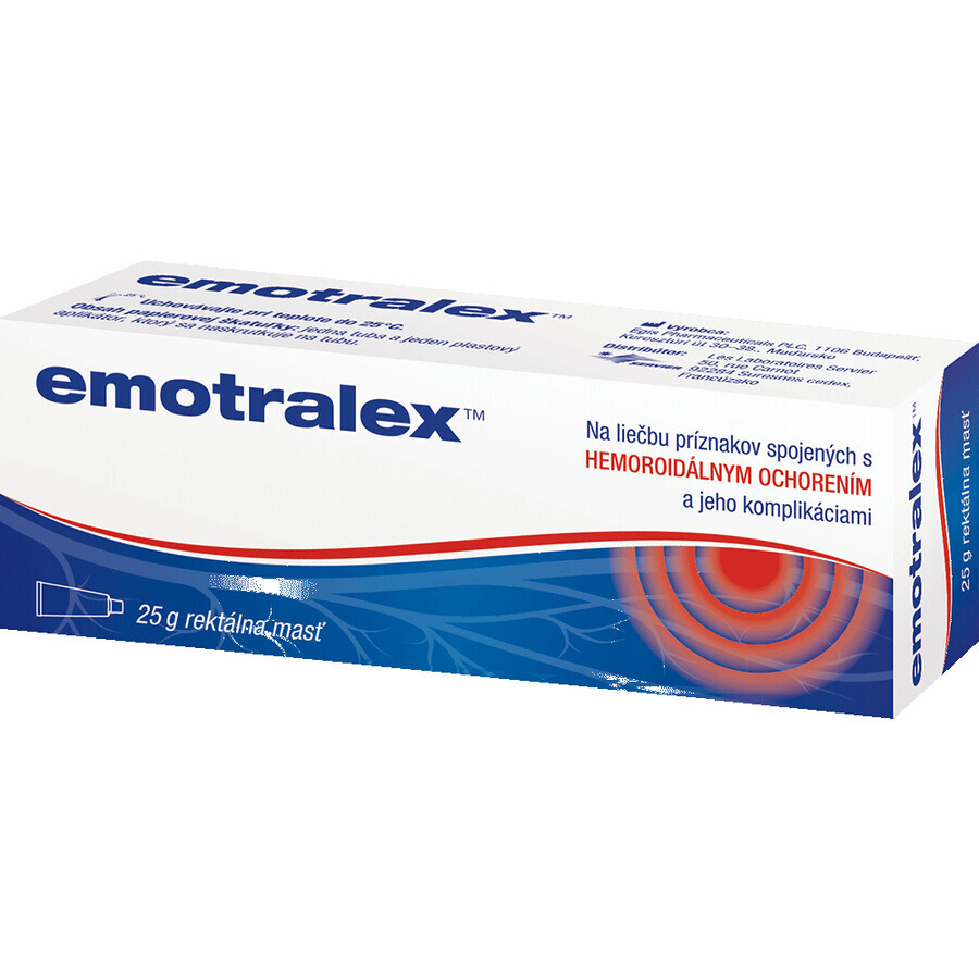 Emotralex rectale zalf voor de behandeling van aambeien 25 g