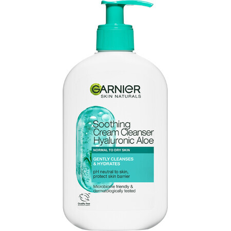 Garnier Skin Naturals Beruhigende Reinigungscreme mit Hyaluronsäure und Aloe vera, 250 ml