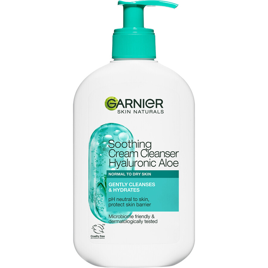 Garnier Skin Naturals Beruhigende Reinigungscreme mit Hyaluronsäure und Aloe vera, 250 ml