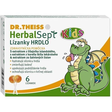 Dr. Theiss HerbalSept Kinder Hals Lollipops 6 Stück