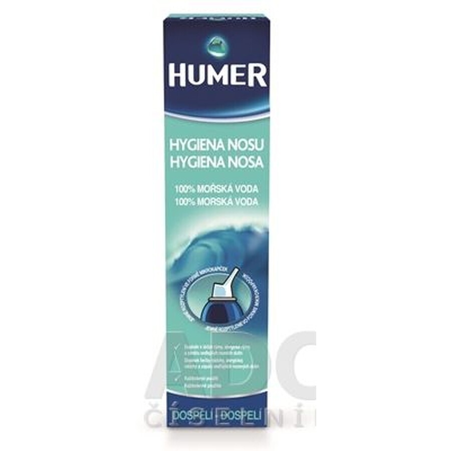 HUMER NASAL HYGIENA Nasal Spray 100% seawater, for adults, 1x150 ml 150 ml