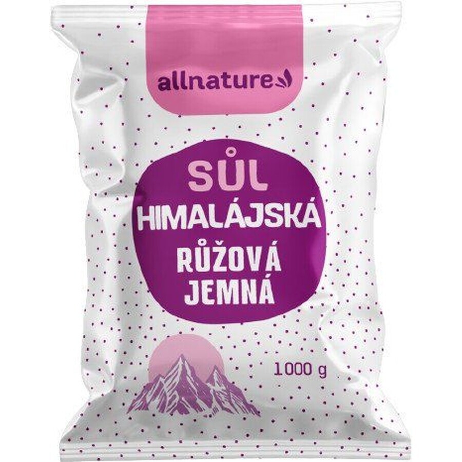 Allnature Himalaya fine pink salt, 1000 g