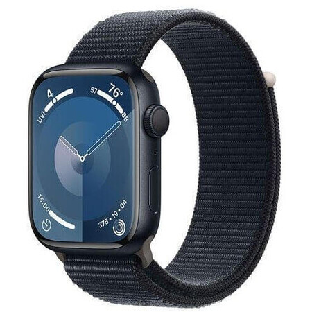 Apple Watch Series 9 GPS GPS 45mm Aluminiumgehäuse mit Sportarmband, Mitternacht Mitternacht