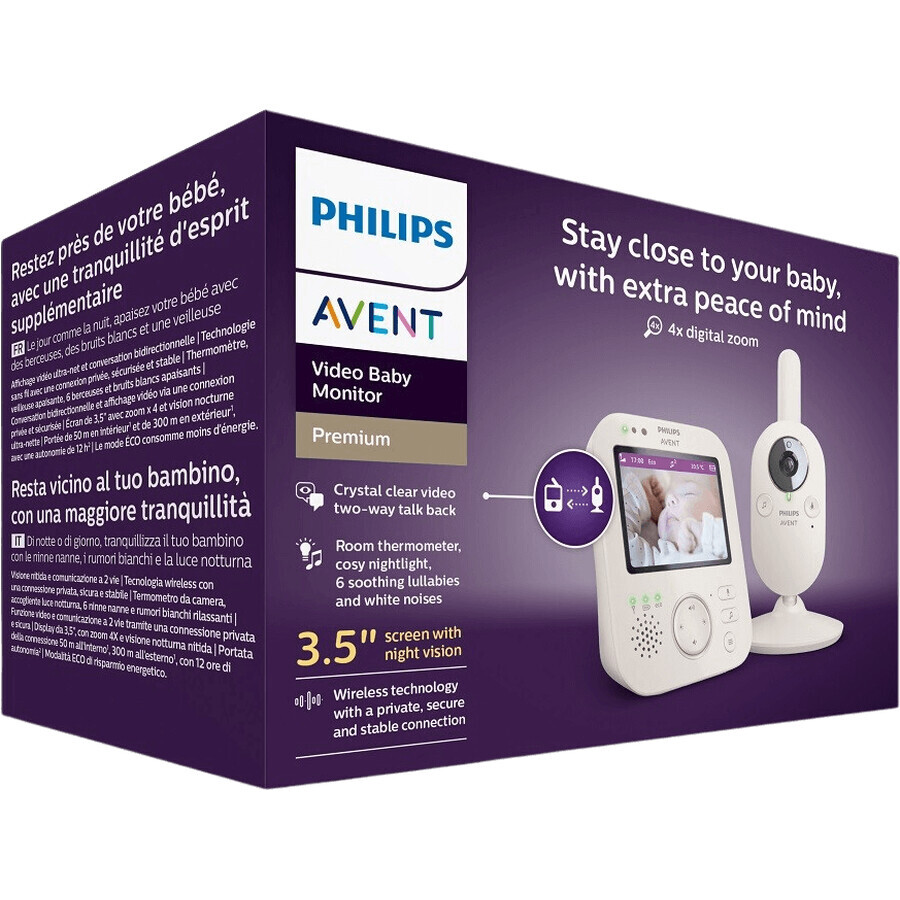 Vigilabebés con vídeo Philips Avent SCD891/26