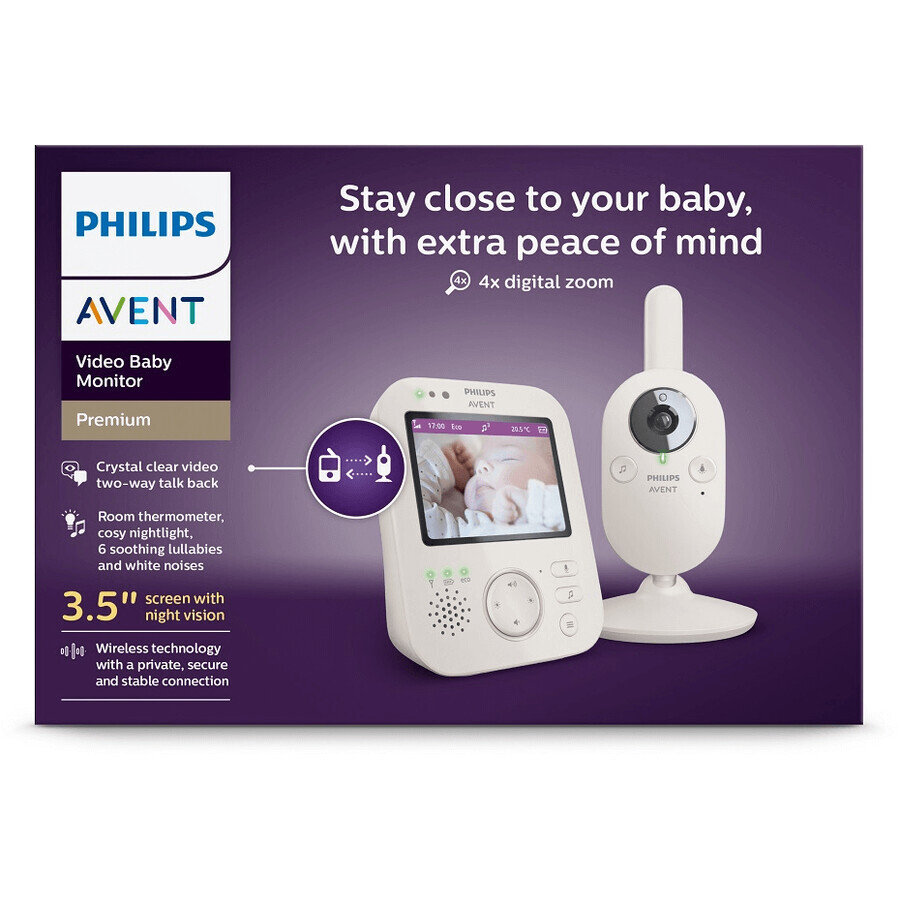 Vigilabebés con vídeo Philips Avent SCD891/26