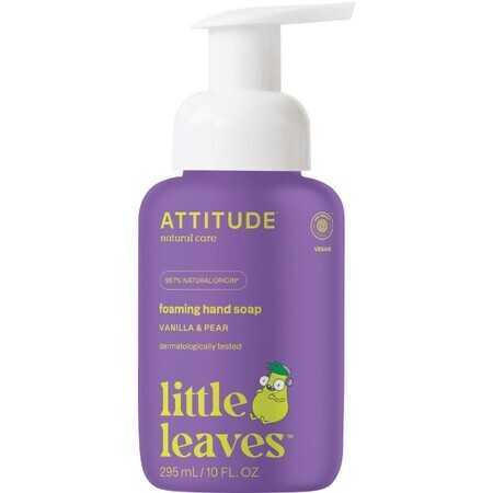 Attitude Foaming Hand Soap for Children Small Leaves with vanilla and pear flavor 295 ml