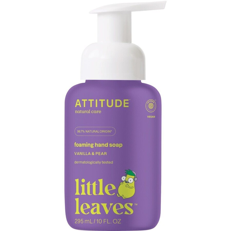 Attitude Foaming Hand Soap for Children Small Leaves with vanilla and pear flavor 295 ml