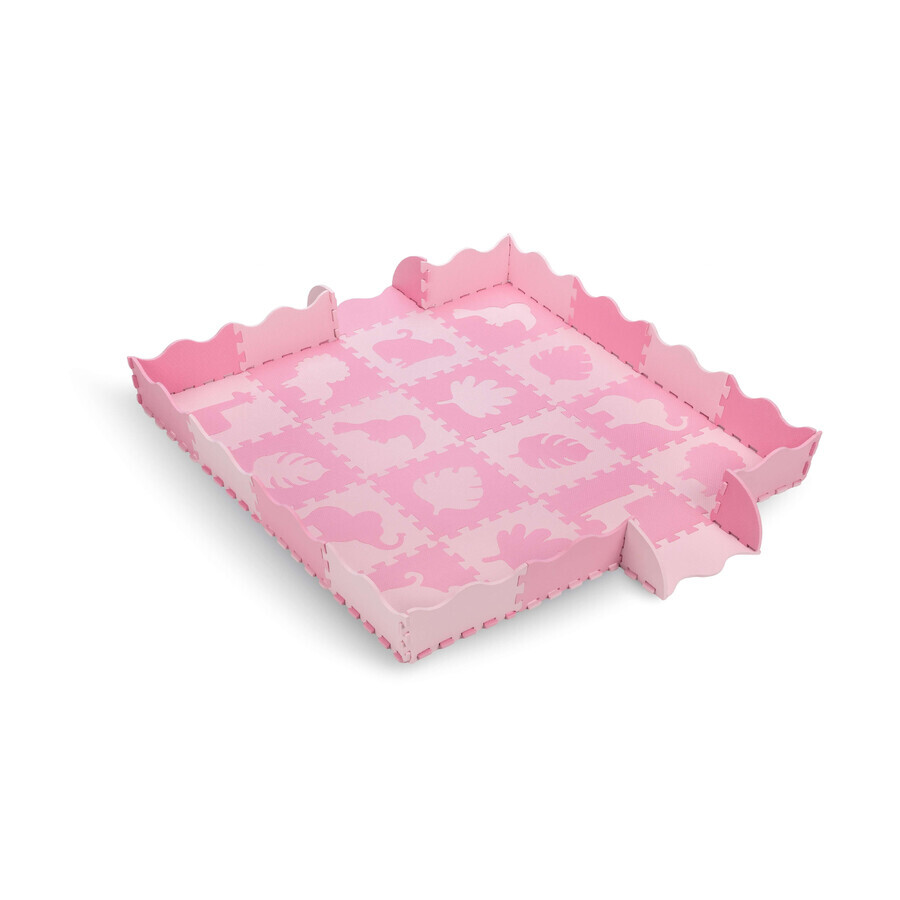 MoMi ZAWI 16 Stück rosa Schaumstoff-Puzzle Spielmatte