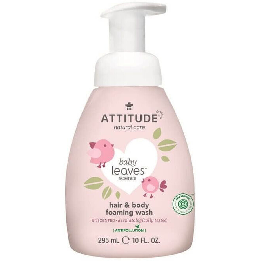 Attitude Baby Shower Foam (2in1) fragrance free Baby leaves 295 ml