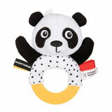 Canpol babies Babies BabiesBoo Panda sensorisches Spielzeug mit Biss und Rassel Sound