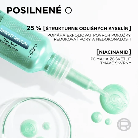 L'Oréal Paris Bright Reveal peeling exfoliant împotriva petelor întunecate 25 ml