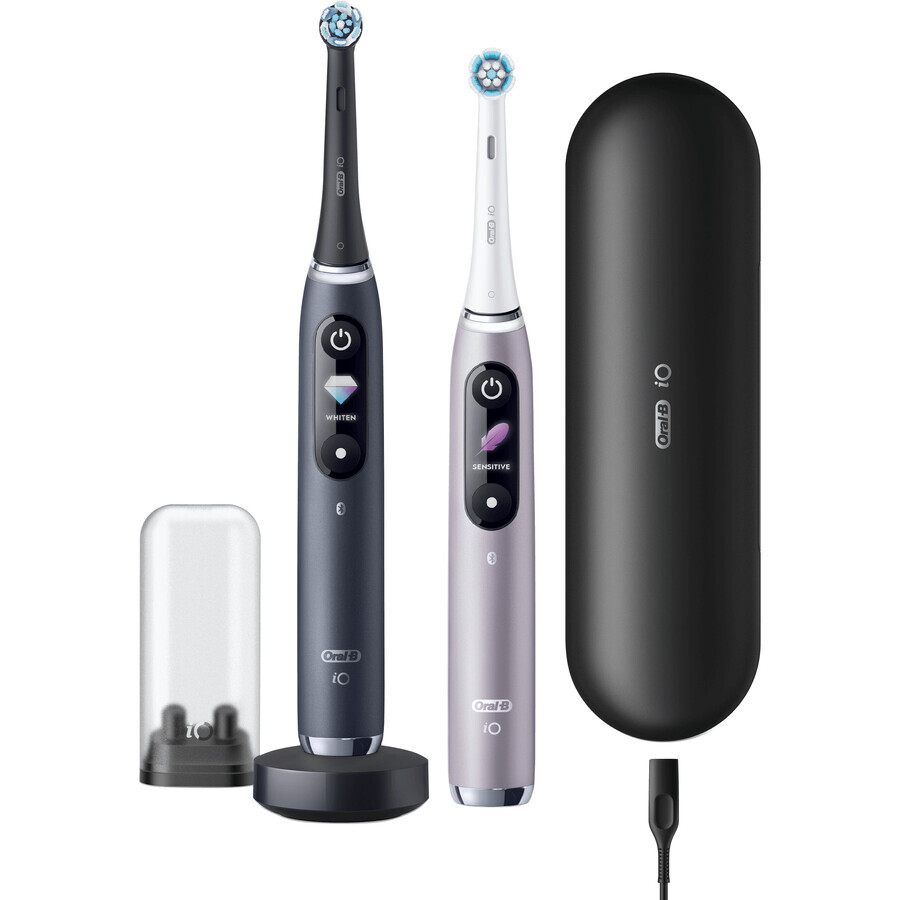 Oral-B EL.ZK Duo iO Serie 9 Negro y Rosa + soporte + bolsa de viaje