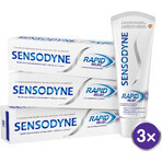 Sensodyne Zahnpasta für empfindliche Zähne Rapid 3 x 75 ml