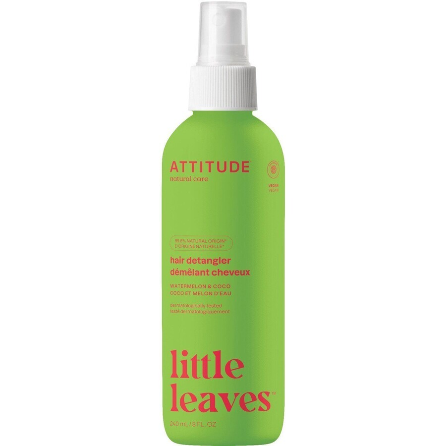 Attitude Baby's Hair Easy Detangling Spray Little Leaves mit Melonen- und Kokosnussgeschmack, 240 ml