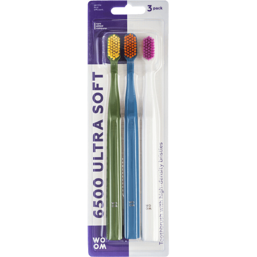 Cepillo de dientes Woom 6500 ULTRA SOFT, 3 pcs