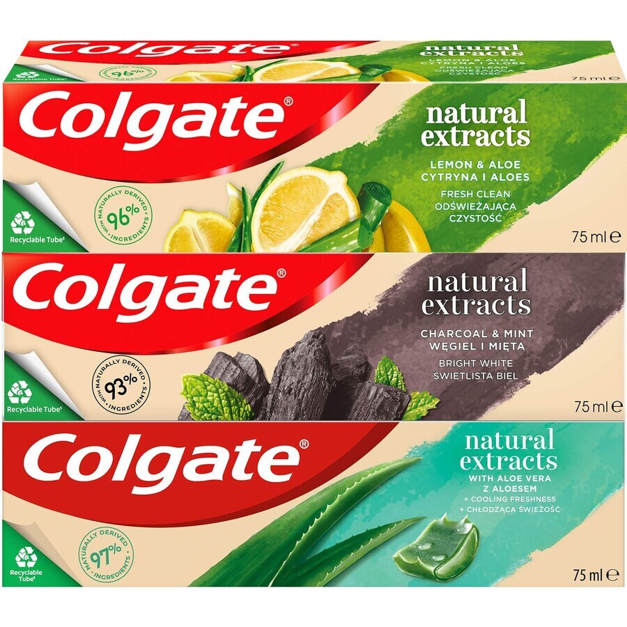 Colgate Natürliche Extrakte Zahnpasta Mix 3 x 75 ml