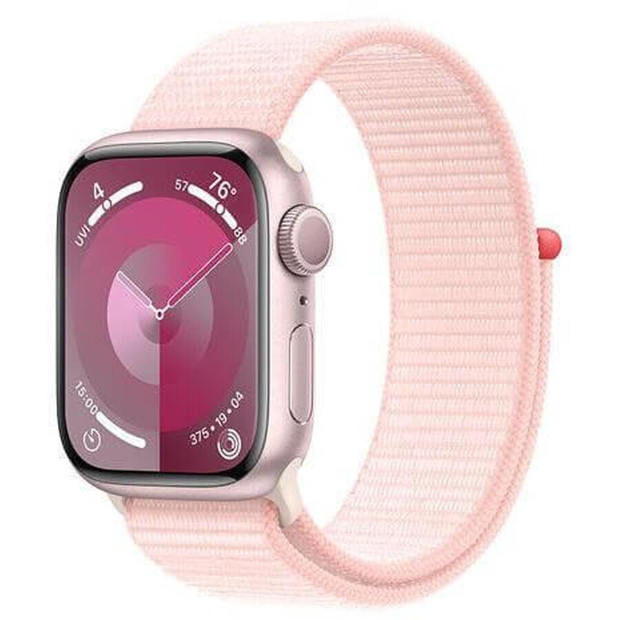 Apple Watch Series 9 GPS 41mm Aluminiumgehäuse mit Sportarmband, rosa