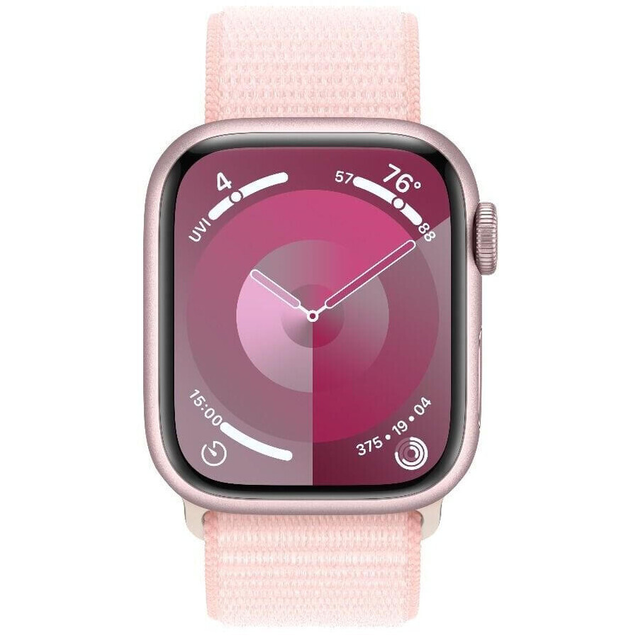 Apple Watch Series 9 GPS 41mm Aluminiumgehäuse mit Sportarmband, rosa