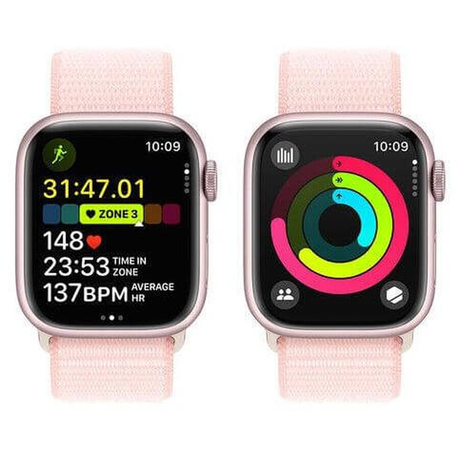 Apple Watch Series 9 GPS 41mm Aluminiumgehäuse mit Sportarmband, rosa