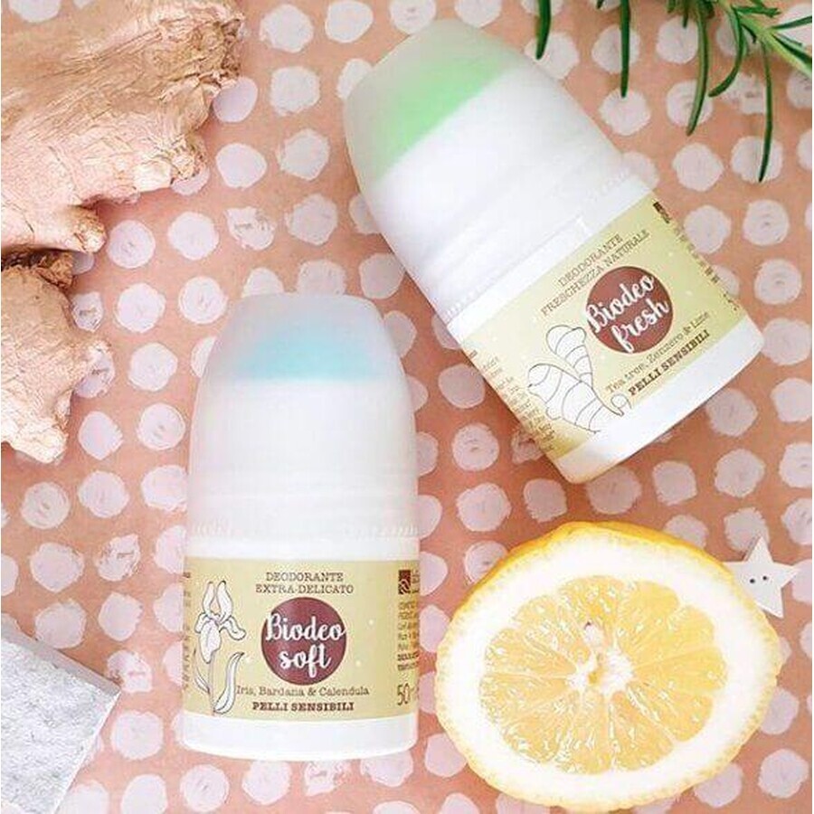 LaSaponaria Refreshing roll-on deodorant with ginger and lemon organic 50 ml