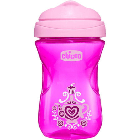 Chicco Becher Easy mit harter Schnauze Rosa 12m+ 266 ml