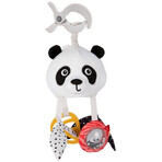 Canpol niños sensorial niños colgante viaje colgante Panda Panda juguete con clip BabiesBoo clip