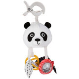 Canpol niños sensorial niños colgante viaje colgante Panda Panda juguete con clip BabiesBoo clip