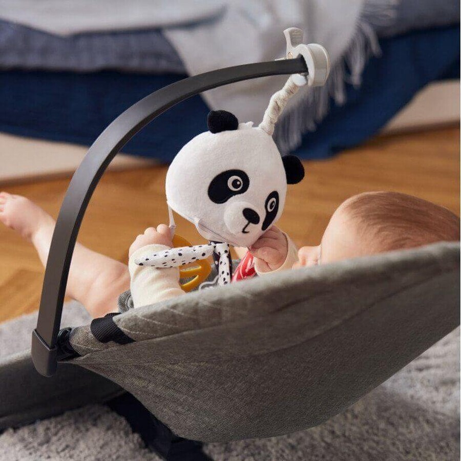 Canpol niños sensorial niños colgante viaje colgante Panda Panda juguete con clip BabiesBoo clip