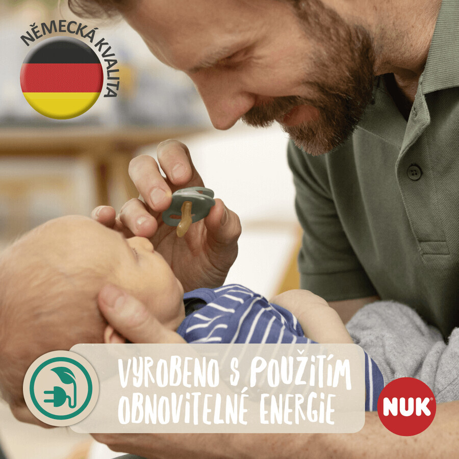 Nuk for NATURE suzetă latex 6-18m. BOX roșu 2 buc