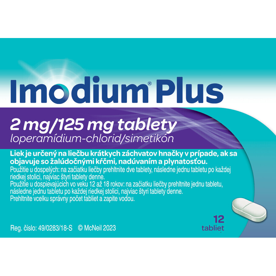 Imodium Plus 2mg/125mg compresse