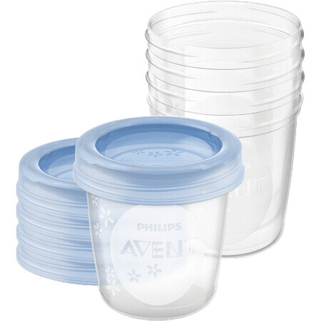 Vasos VIA de Philips Avent con tapa, 5 x 180 ml