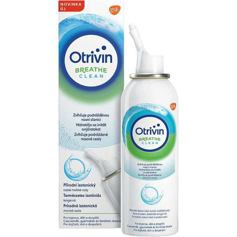 Otrivin Breathe Clean isotonisches Meerwasser für die Nasenreinigung 100 ml